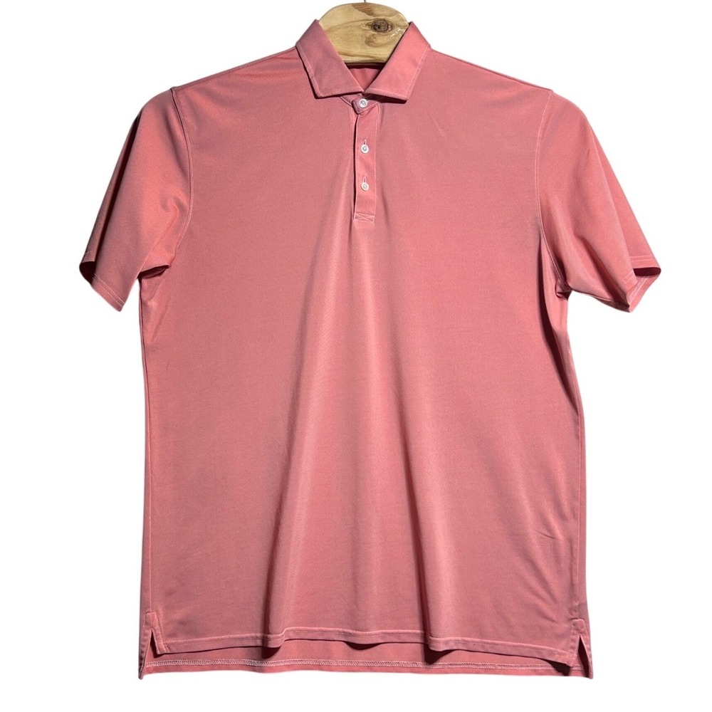 Holderness & Bourne Mens XL Coral Pink Tailored Fit Performance Golf Polo Shirt